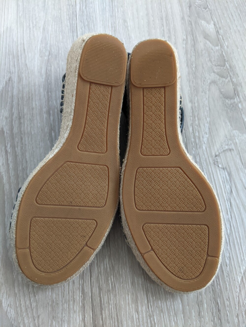 TORY BURCH Nevy blue Suede Espadrille Sandals with Jute Sole - Picture 11 of 12